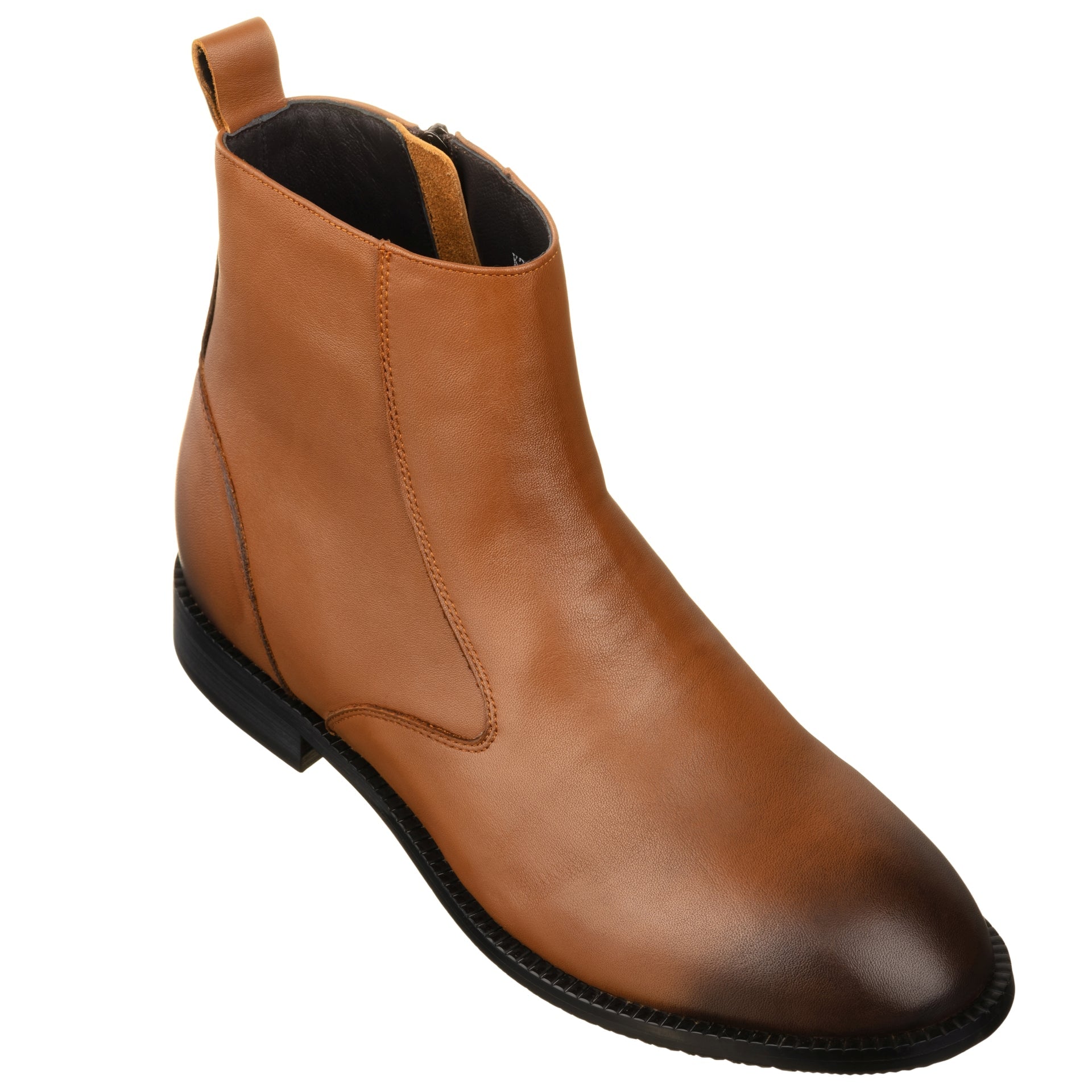 Light Brown Zipper Boot - 2799