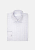 Light Grey Blue Check Line Shirt - SARTORO236