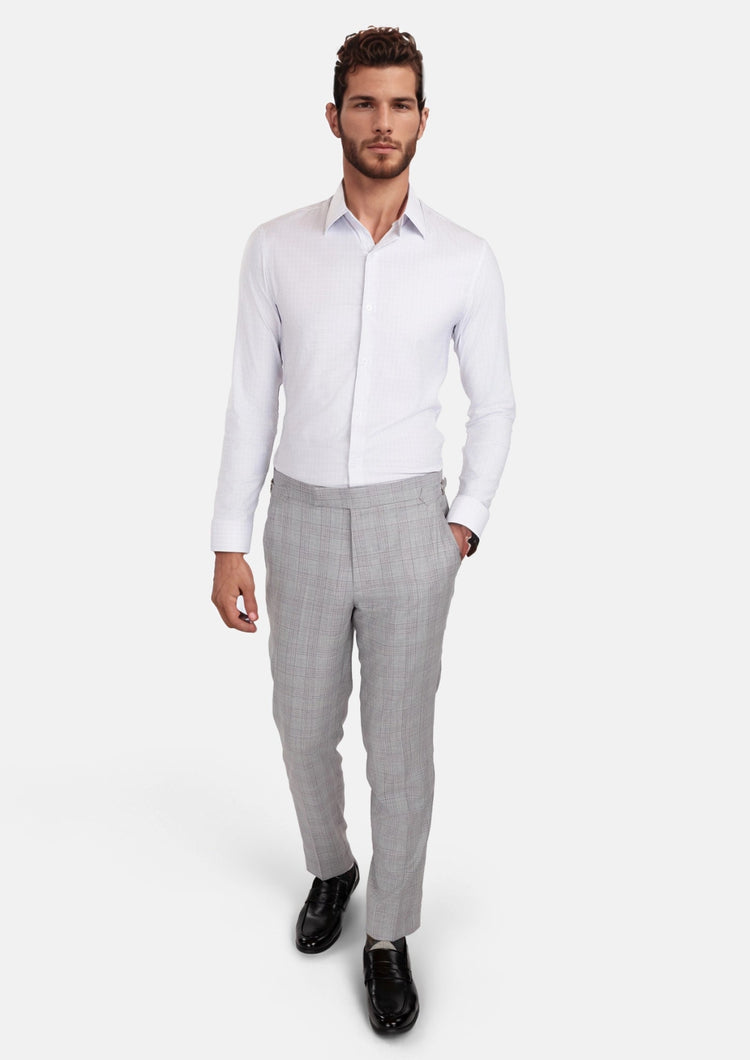 Light Grey Check Shirt - SARTORO586