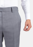 Light Grey Prince of Wales Pants - SARTORO972