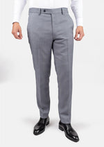 Light Grey Prince of Wales Pants - SARTORO