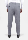 Light Grey Prince of Wales Pants - SARTORO