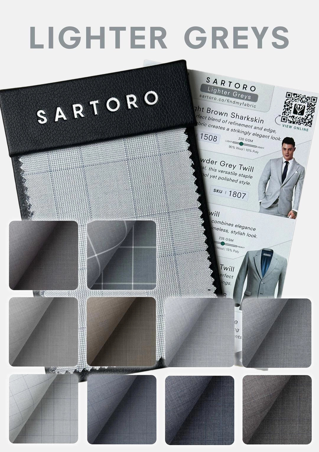 Light Greys Swatch Set - SARTORO
