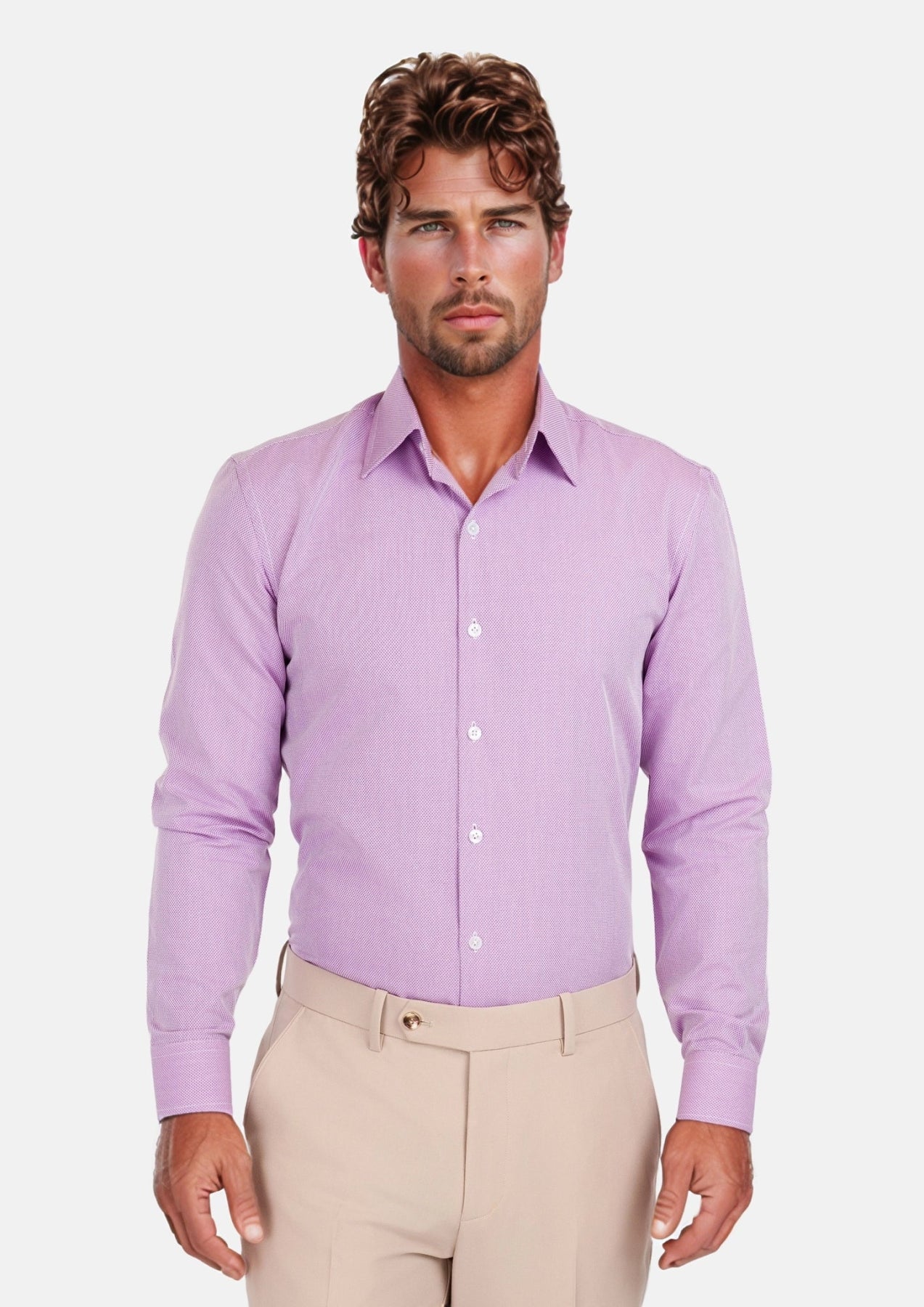 Plum Micro Dot Shirt