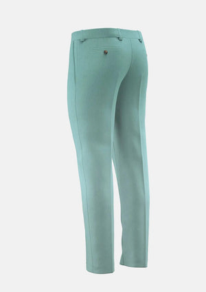 Light Teal Linen Blend Pants - SARTORO