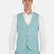 Light Teal Linen Blend Vest - SARTORO