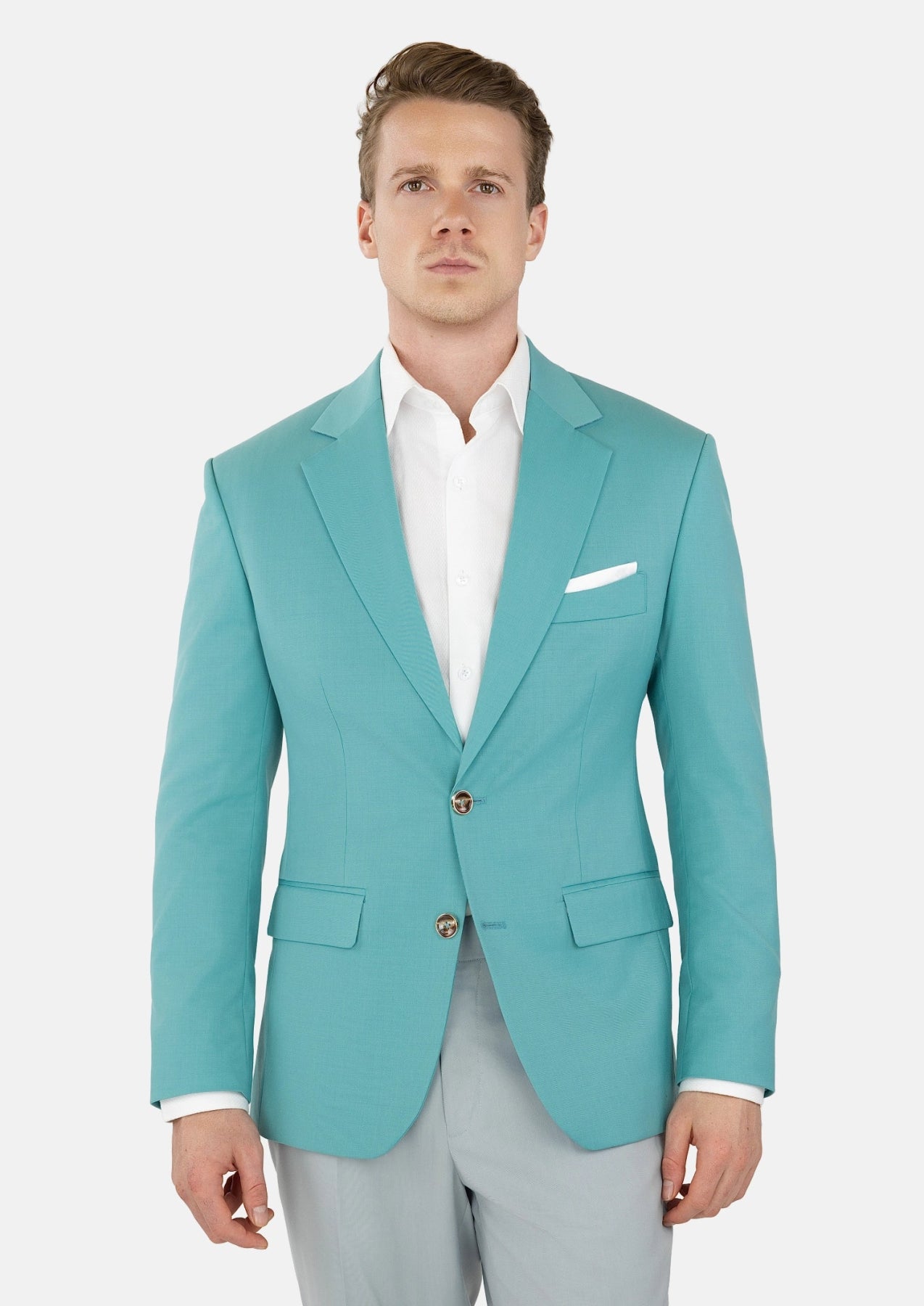 Light Teal Performance Stretch Jacket - SARTORO