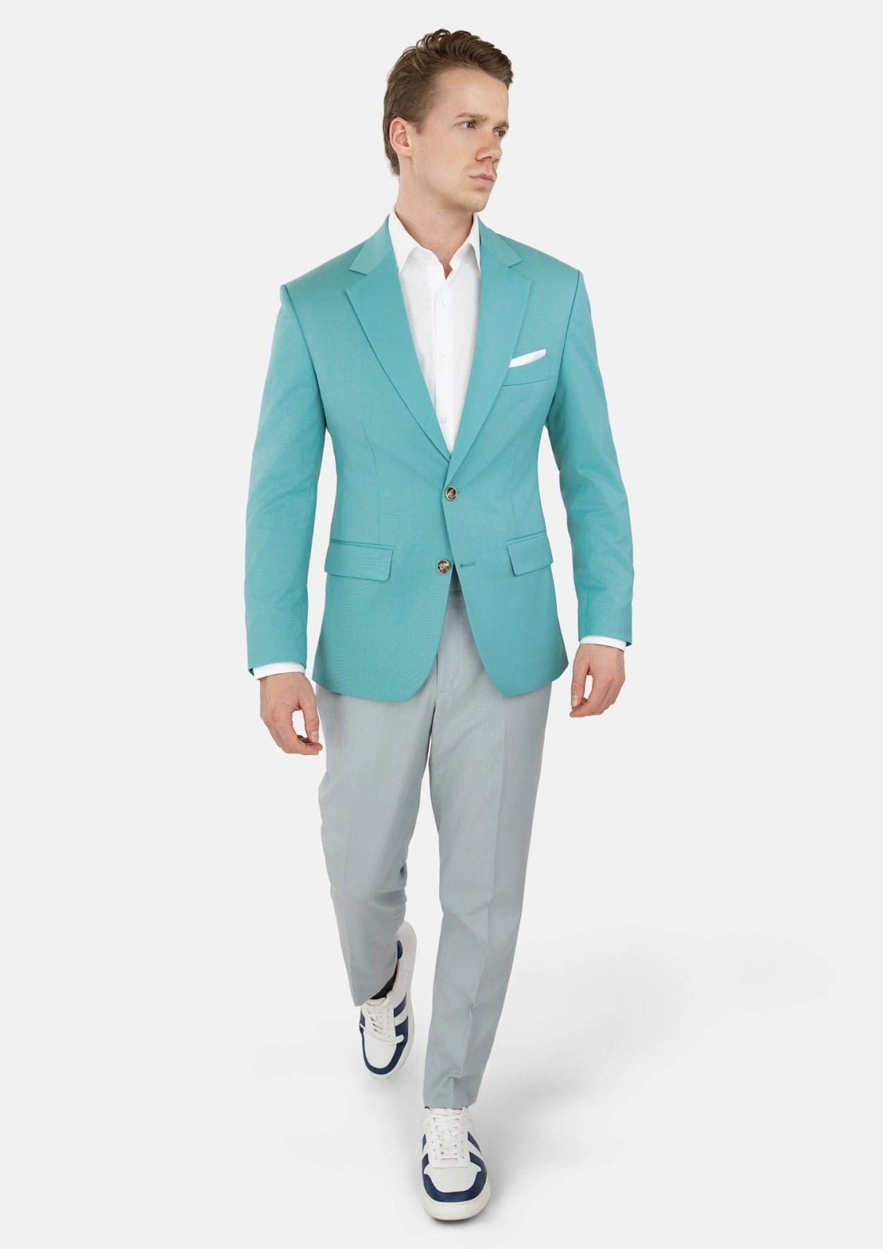Light Teal Performance Stretch Jacket - SARTORO