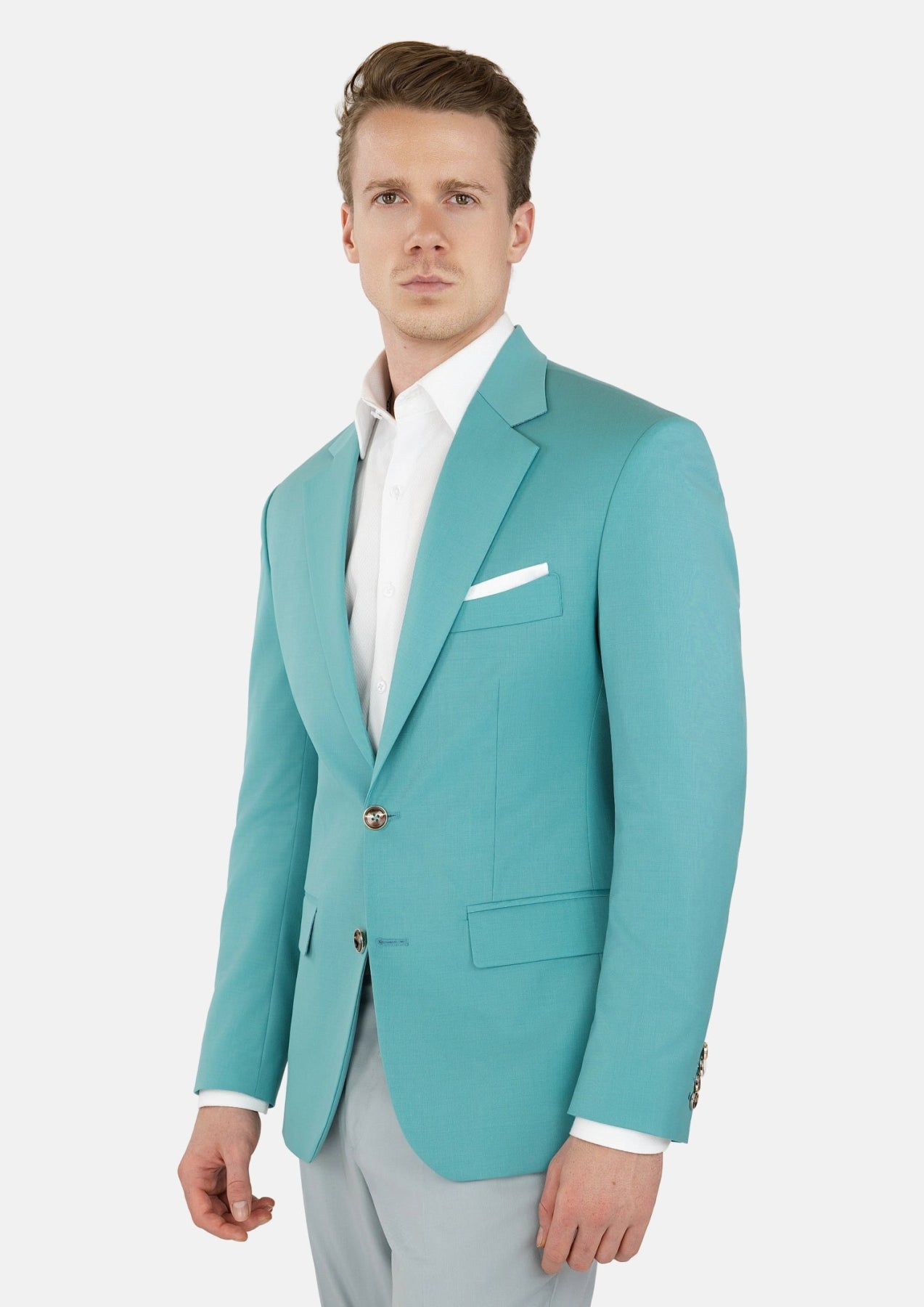 Light Teal Performance Stretch Jacket - SARTORO