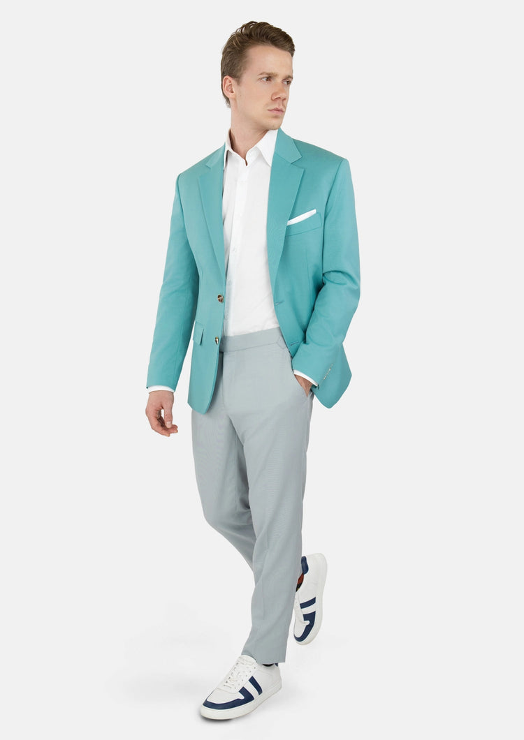 Light Teal Performance Stretch Jacket - SARTORO812