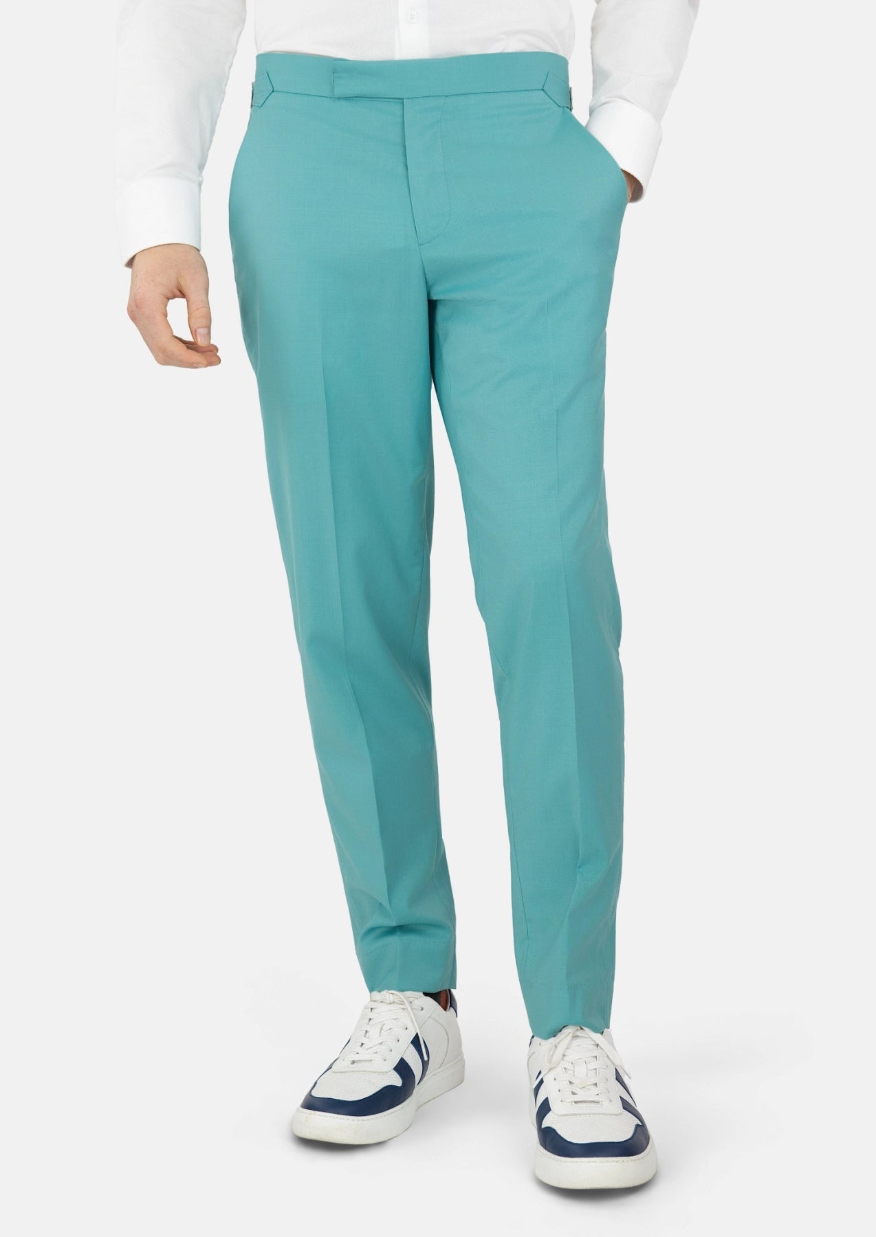 Light Teal Performance Stretch Pants - SARTORO
