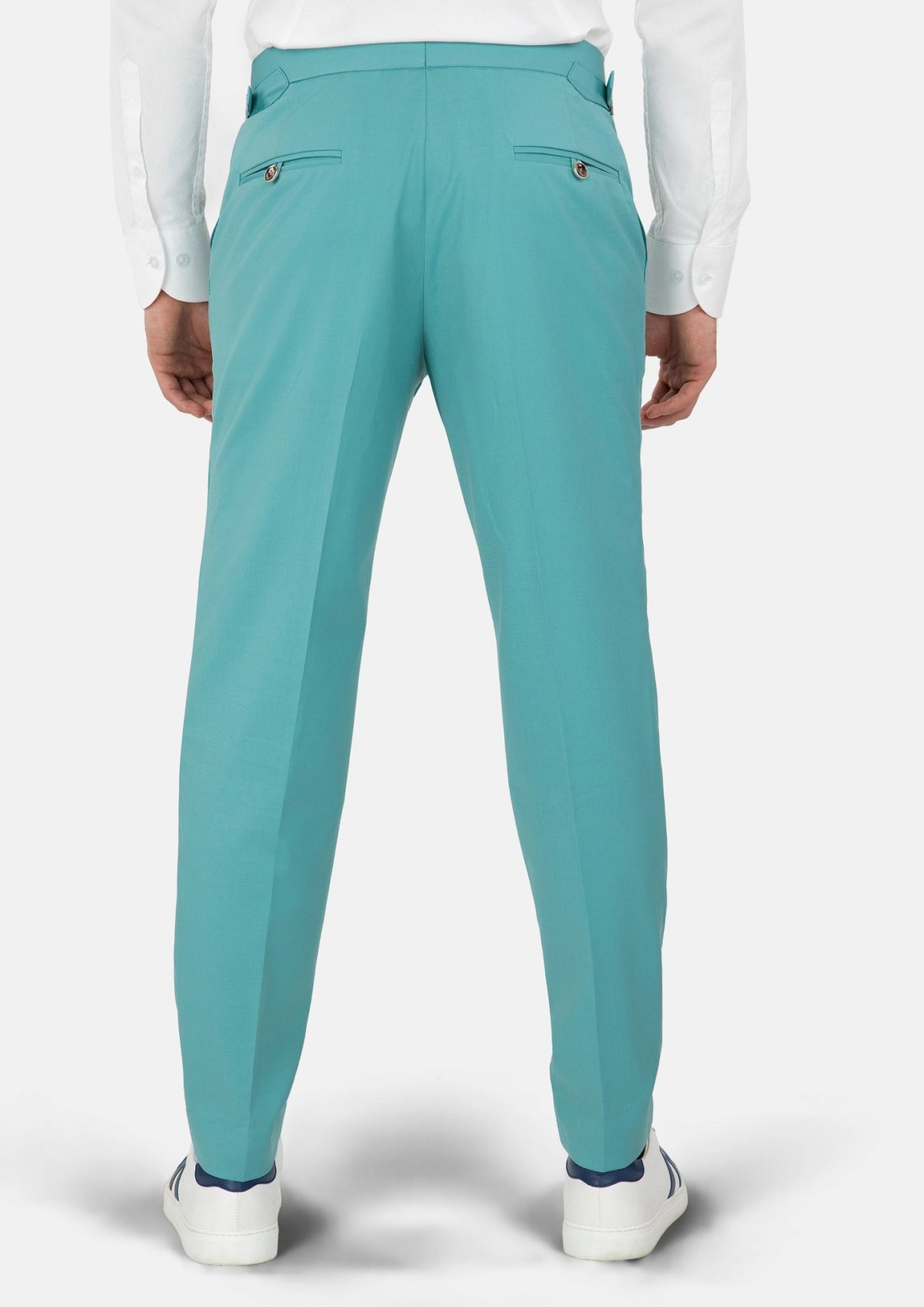 Light Teal Performance Stretch Pants - SARTORO