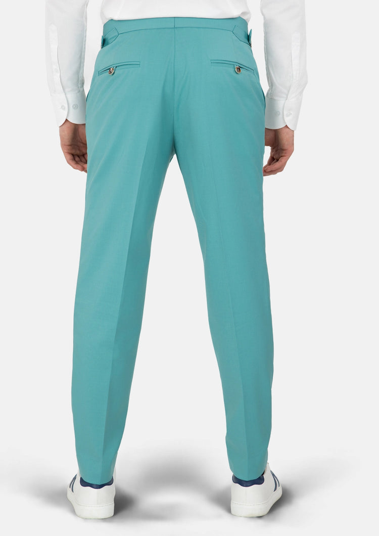 Light Teal Performance Stretch Pants - SARTORO848