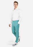 Light Teal Performance Stretch Pants - SARTORO371