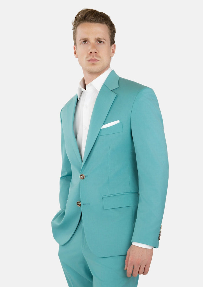 Light Teal Performance Stretch Suit - SARTORO150
