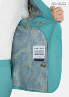 Light Teal Performance Stretch Suit - SARTORO842