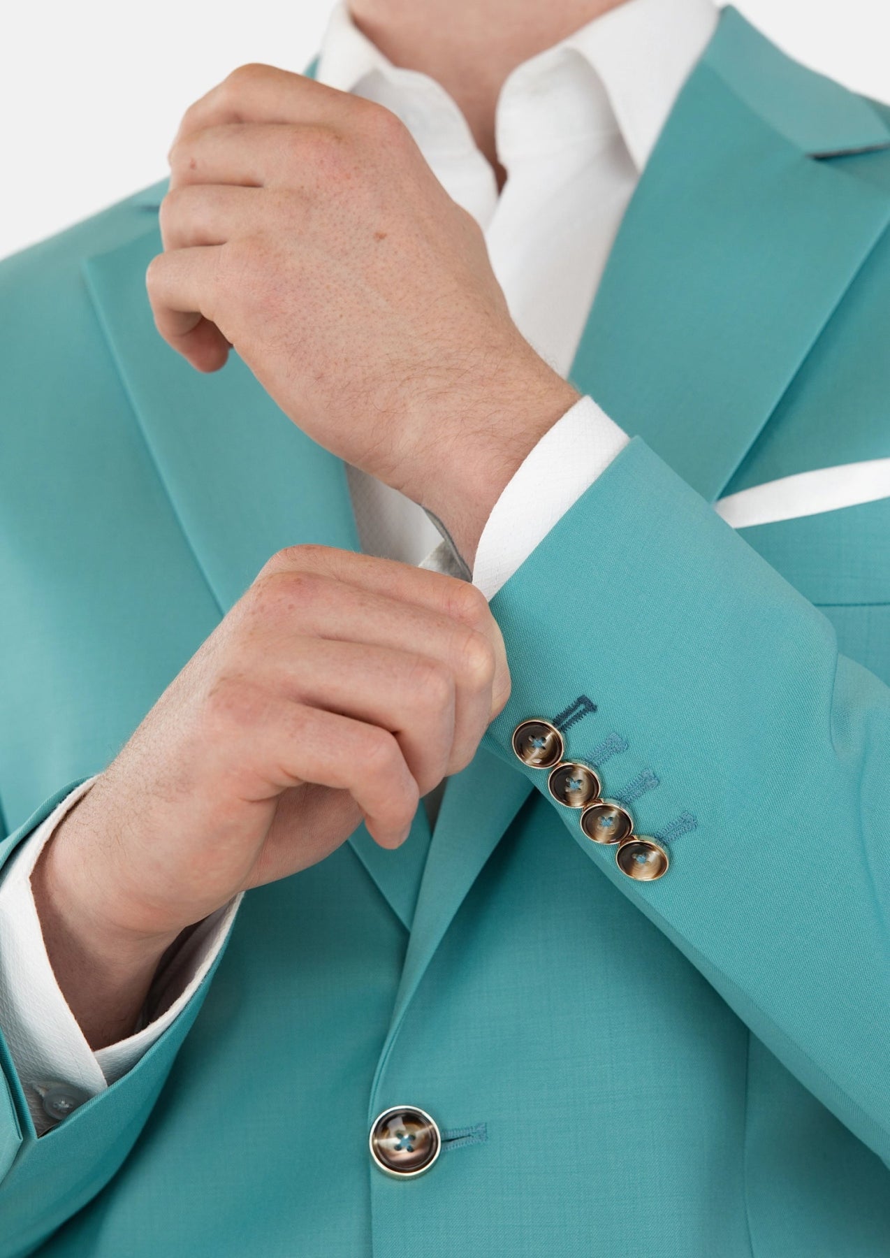 Light Teal Performance Stretch Suit - SARTORO