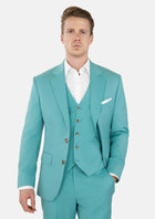 Light Teal Performance Stretch Suit - SARTORO256