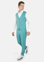 Light Teal Performance Stretch Vest - SARTORO573