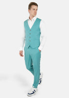 Light Teal Performance Stretch Vest - SARTORO506