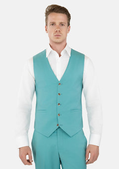 Light Teal Performance Stretch Vest - SARTORO