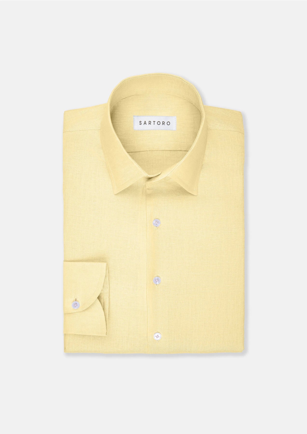 Light Yellow Linen Shirt