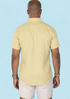 Light Yellow Linen T-Shirt - SARTORO680