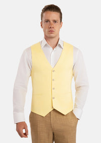 Light Yellow Linen Vest