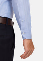 Lightblue Herringbone Shirt - SARTORO765