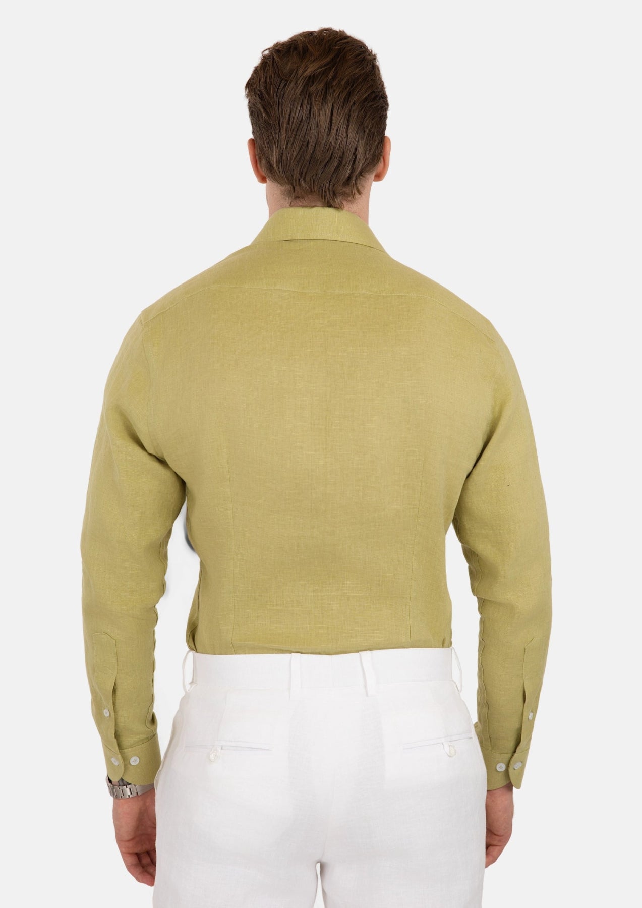 Ligyht Olive Linen Shirt - SARTORO