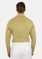 Ligyht Olive Linen Shirt - SARTORO668