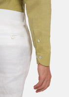 Ligyht Olive Linen Shirt - SARTORO836