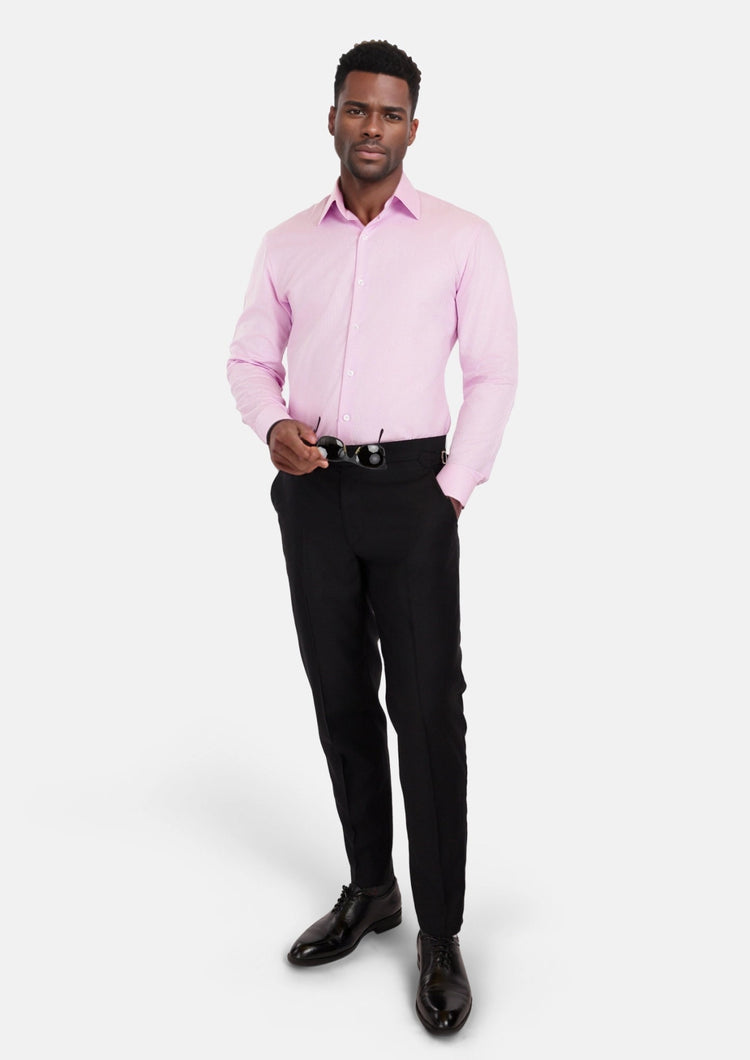 Lilac Dobby Weave Shirt - SARTORO788