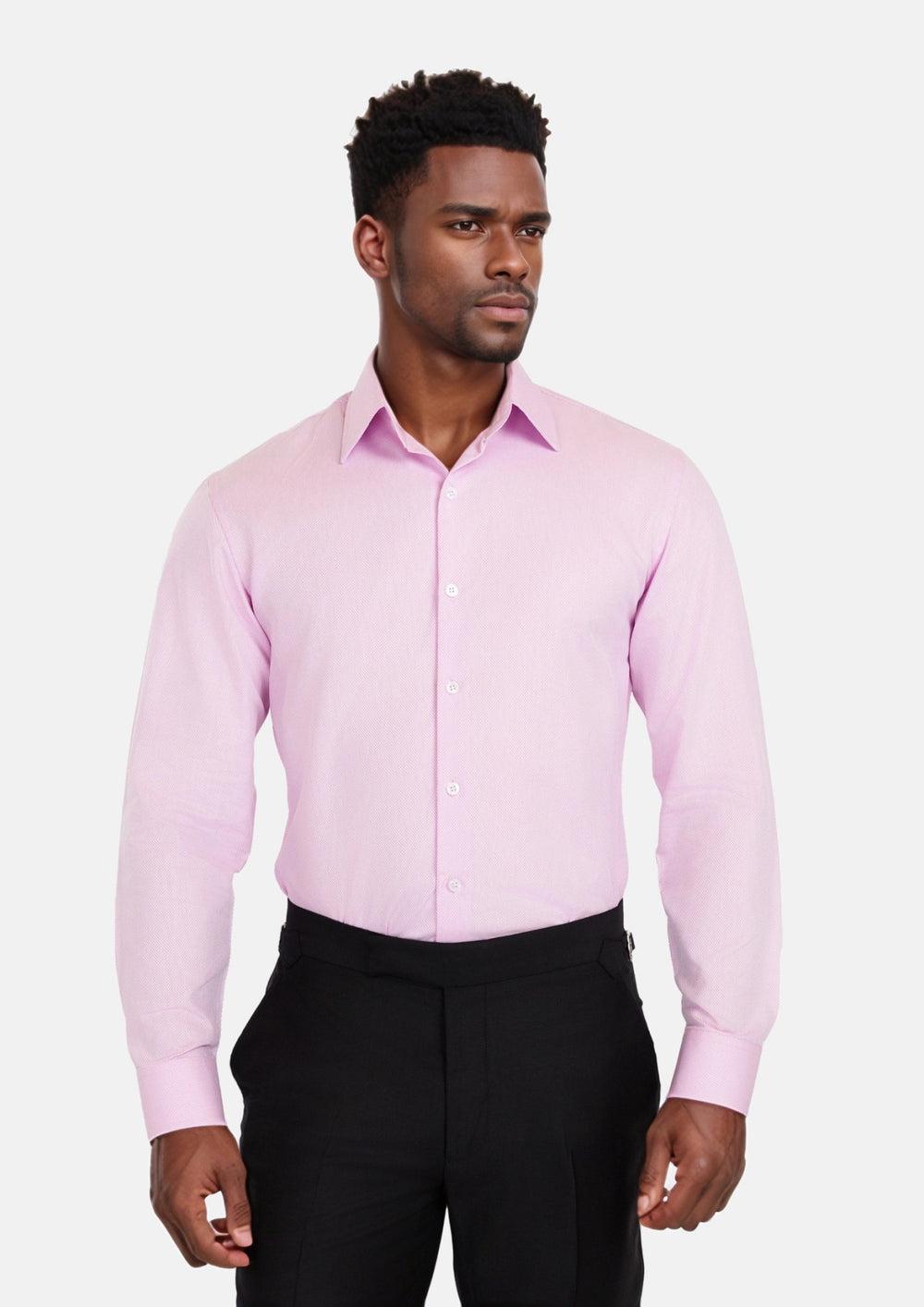 Lilac Dobby Weave Shirt - SARTORO