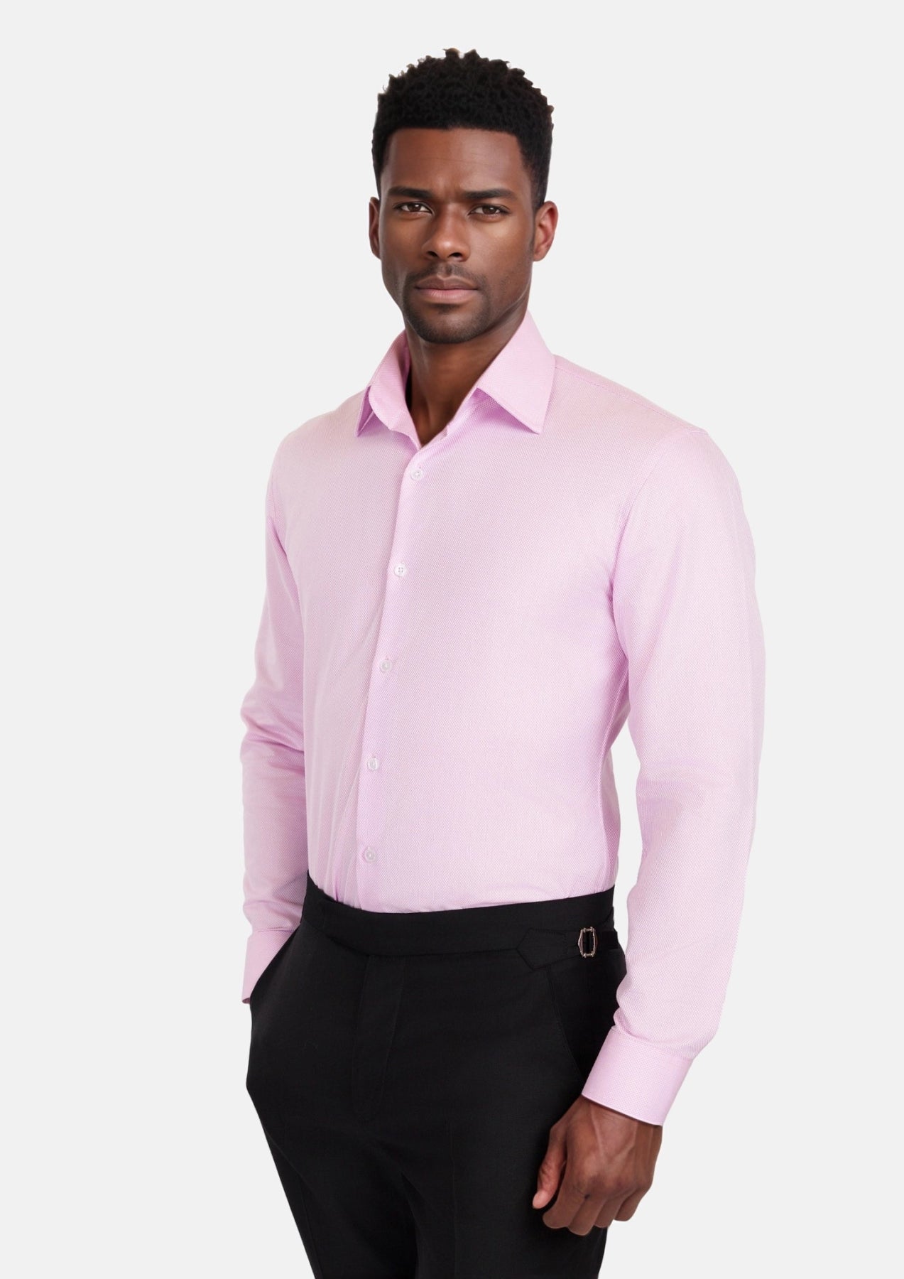 Lilac Dobby Weave Shirt - SARTORO