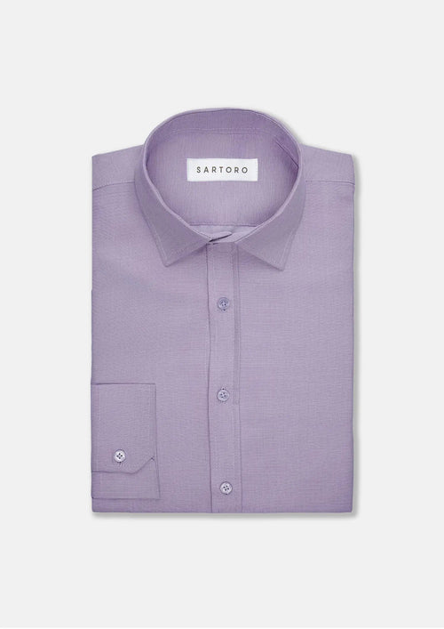 Lilac End On End Shirt - SARTORO