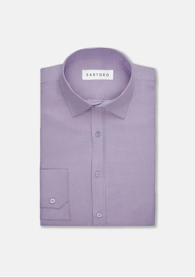 Lilac End On End Shirt - SARTORO