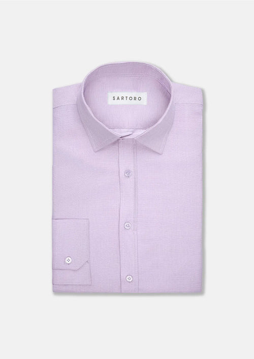 Lilac End On End Shirt - SARTORO