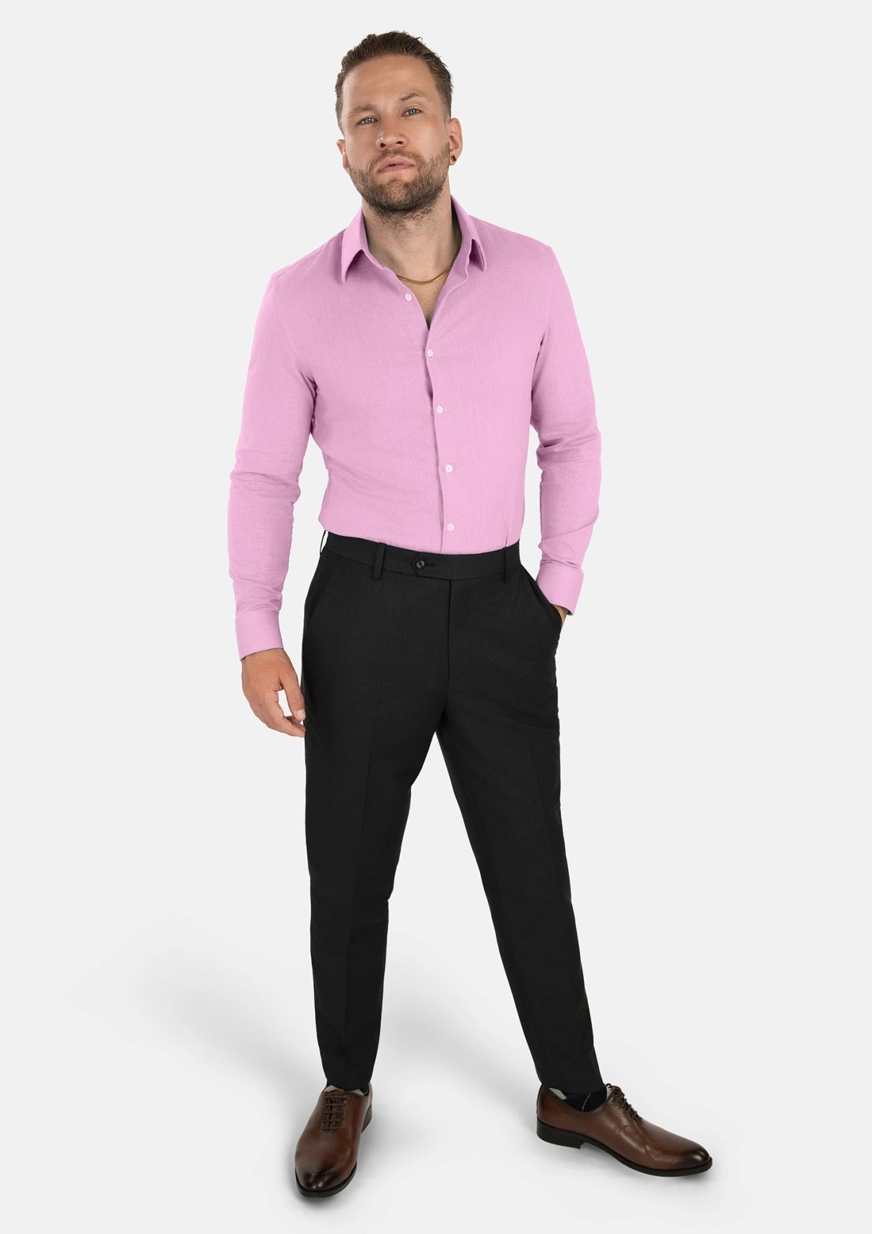 Lilac Linen Shirt - SARTORO