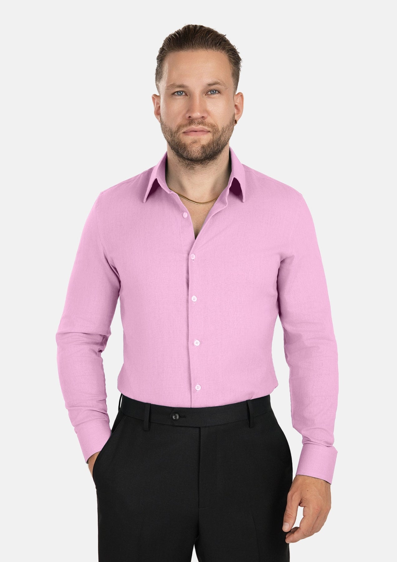Lilac Linen Shirt - SARTORO