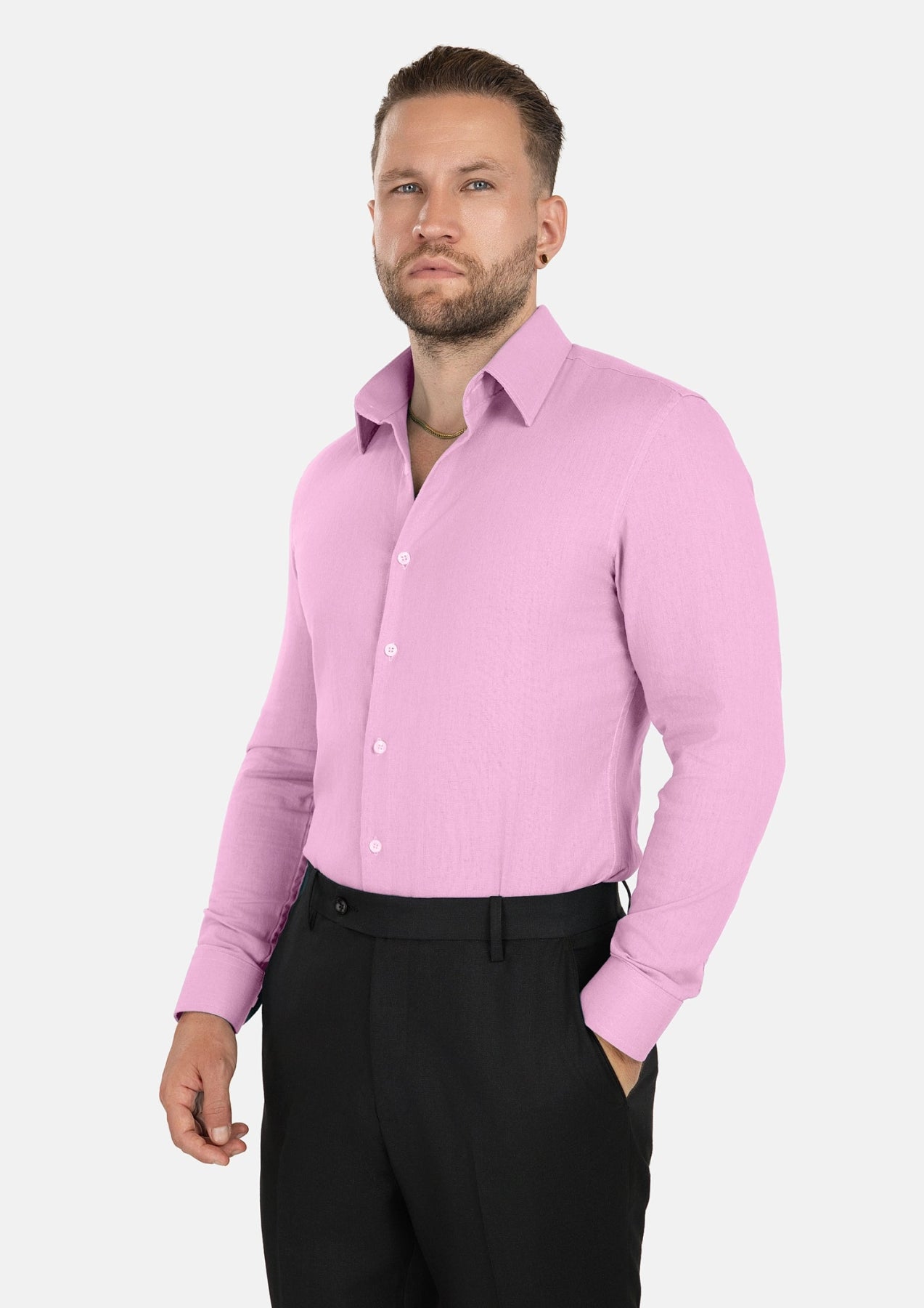 Lilac Linen Shirt - SARTORO