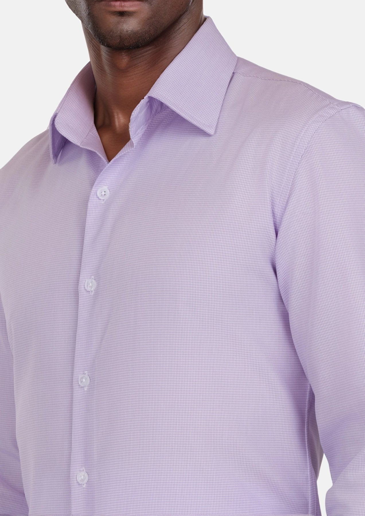 Lilac Micro Houndstooth Shirt - SARTORO