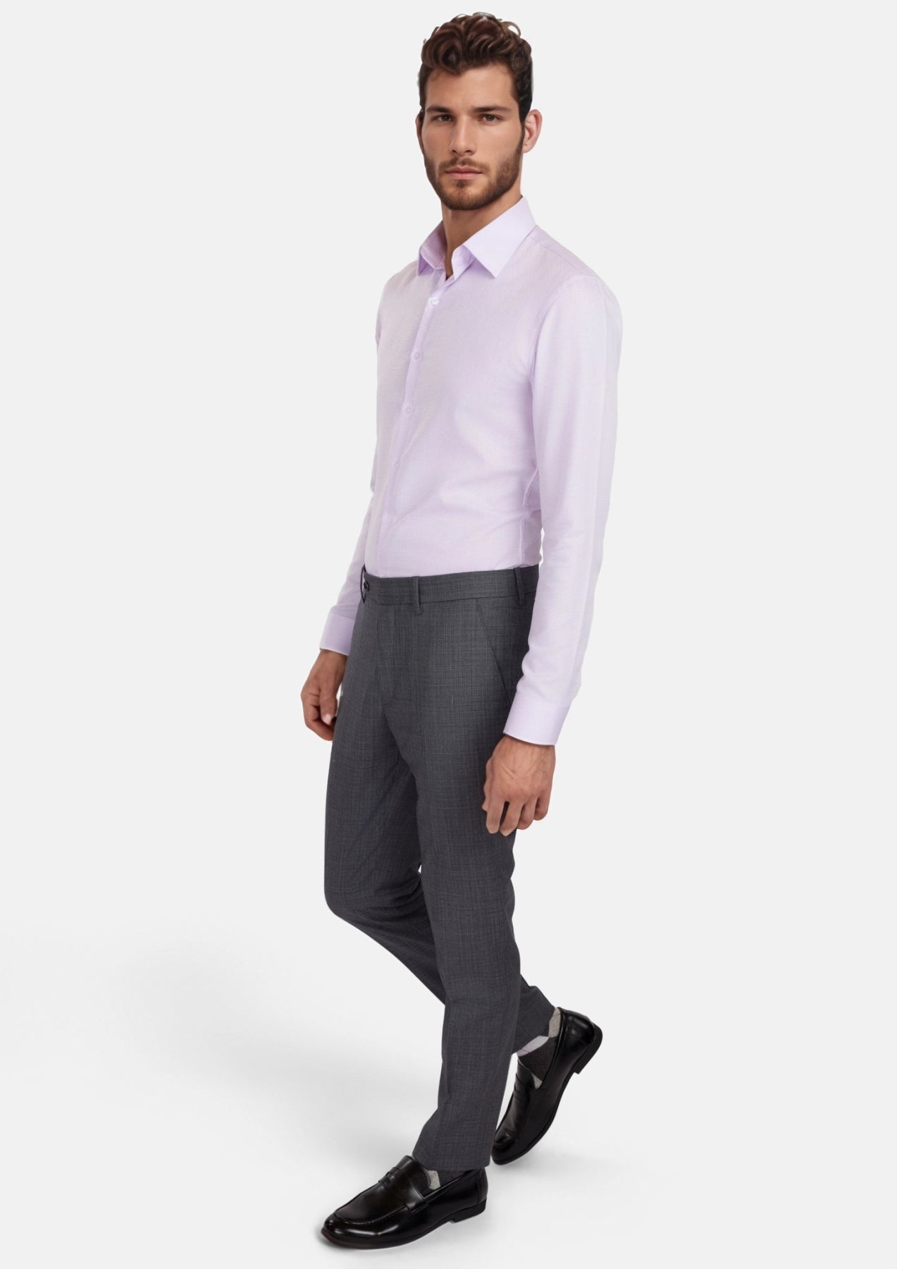 Lilac Textured Shirt - SARTORO