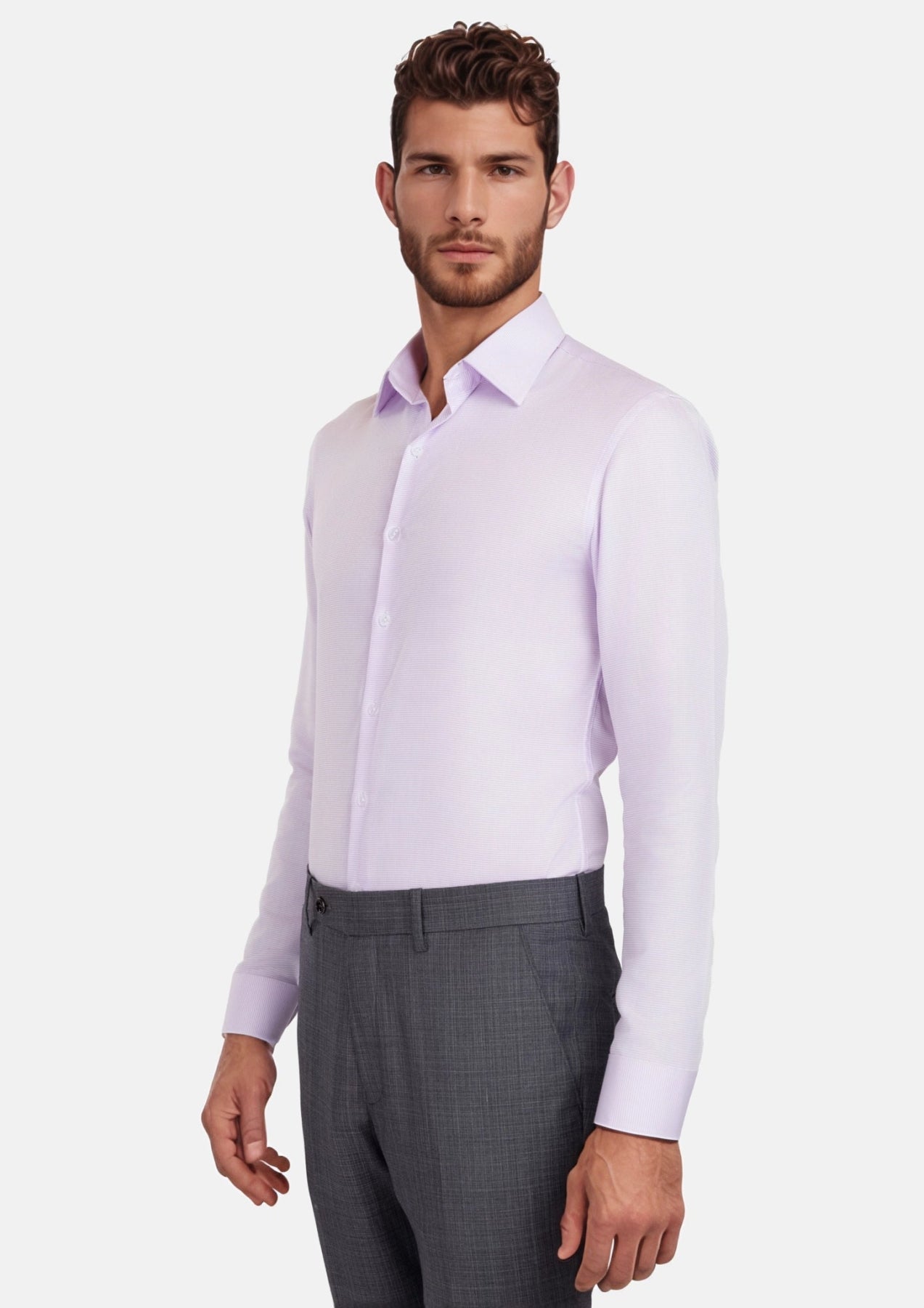 Lilac Textured Shirt - SARTORO