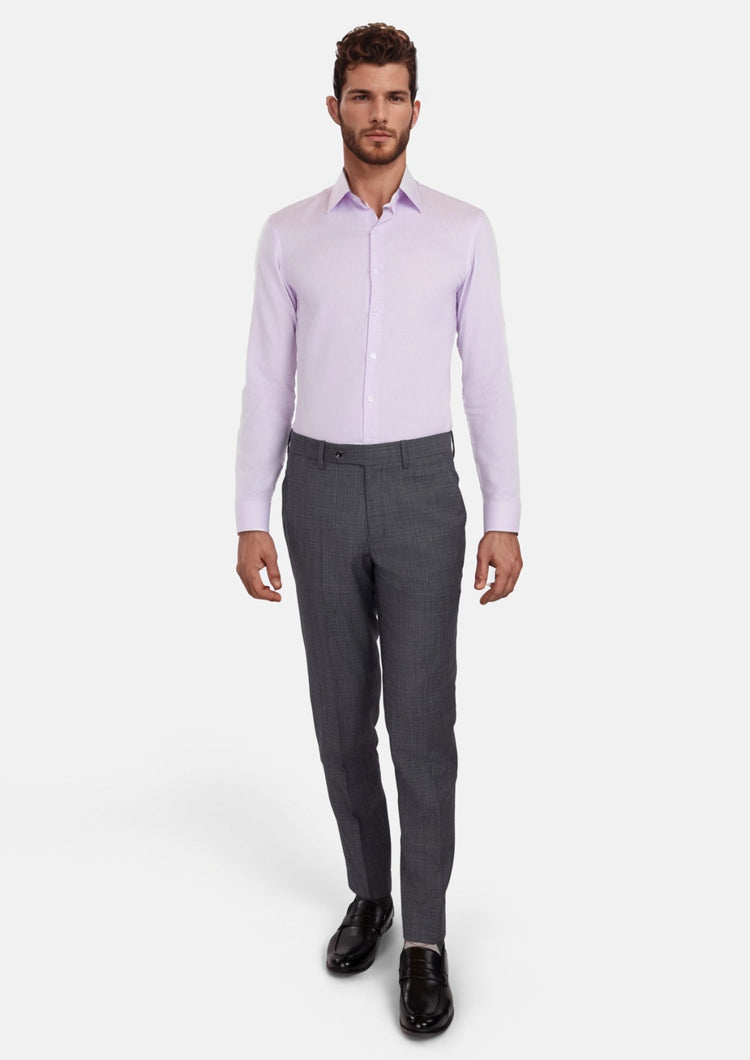 Lilac Textured Shirt - SARTORO60