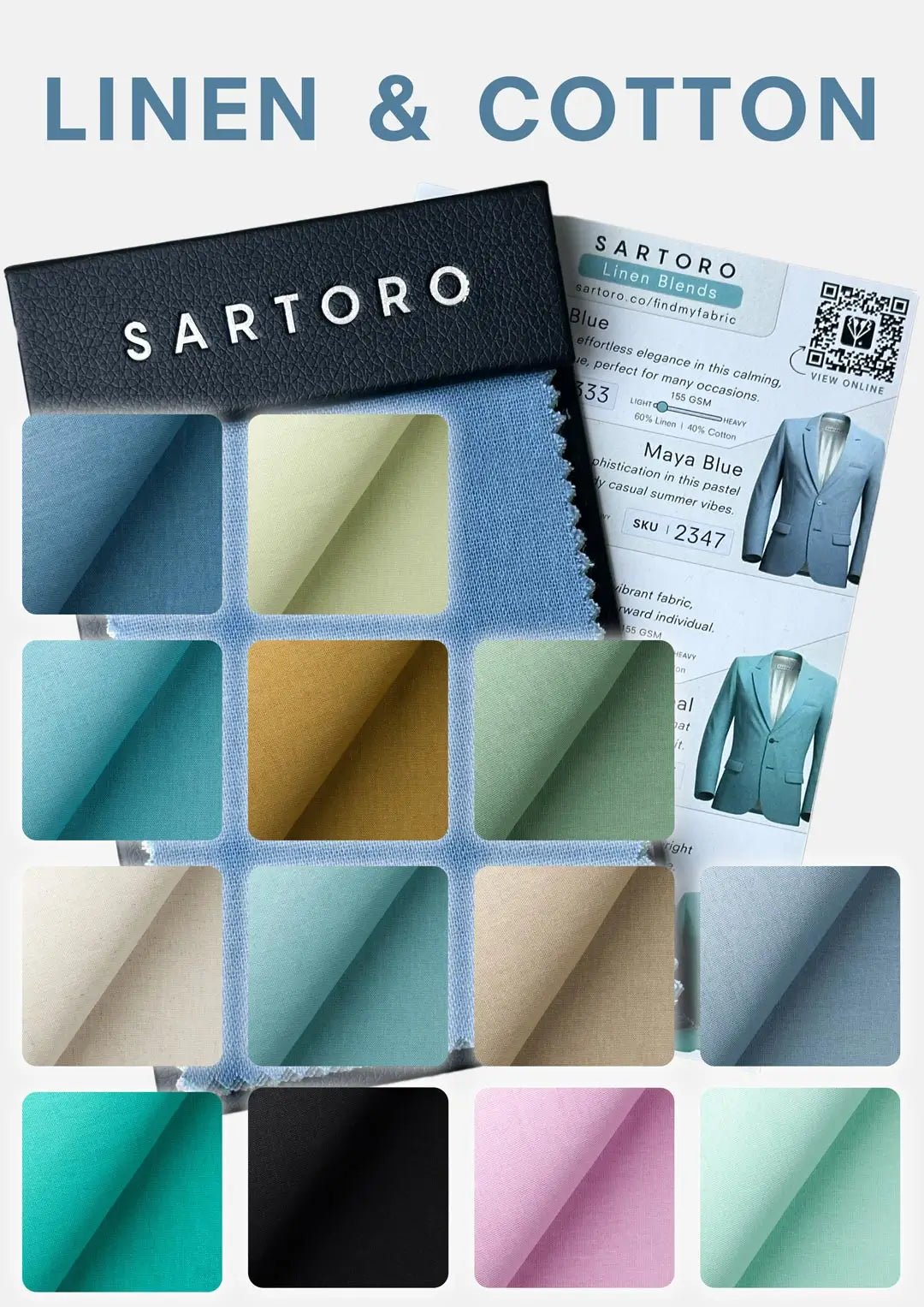 Linen Cotton Blends Swatch Set - SARTORO