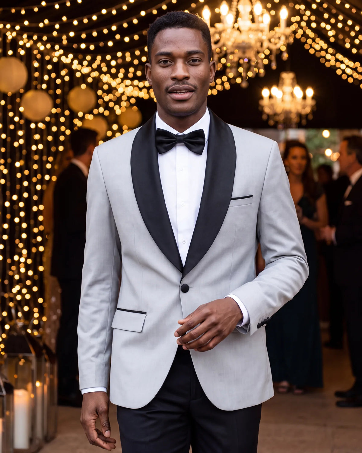 For black tie, settle on a shawl or peak lapel with a satin facing before you think about width.