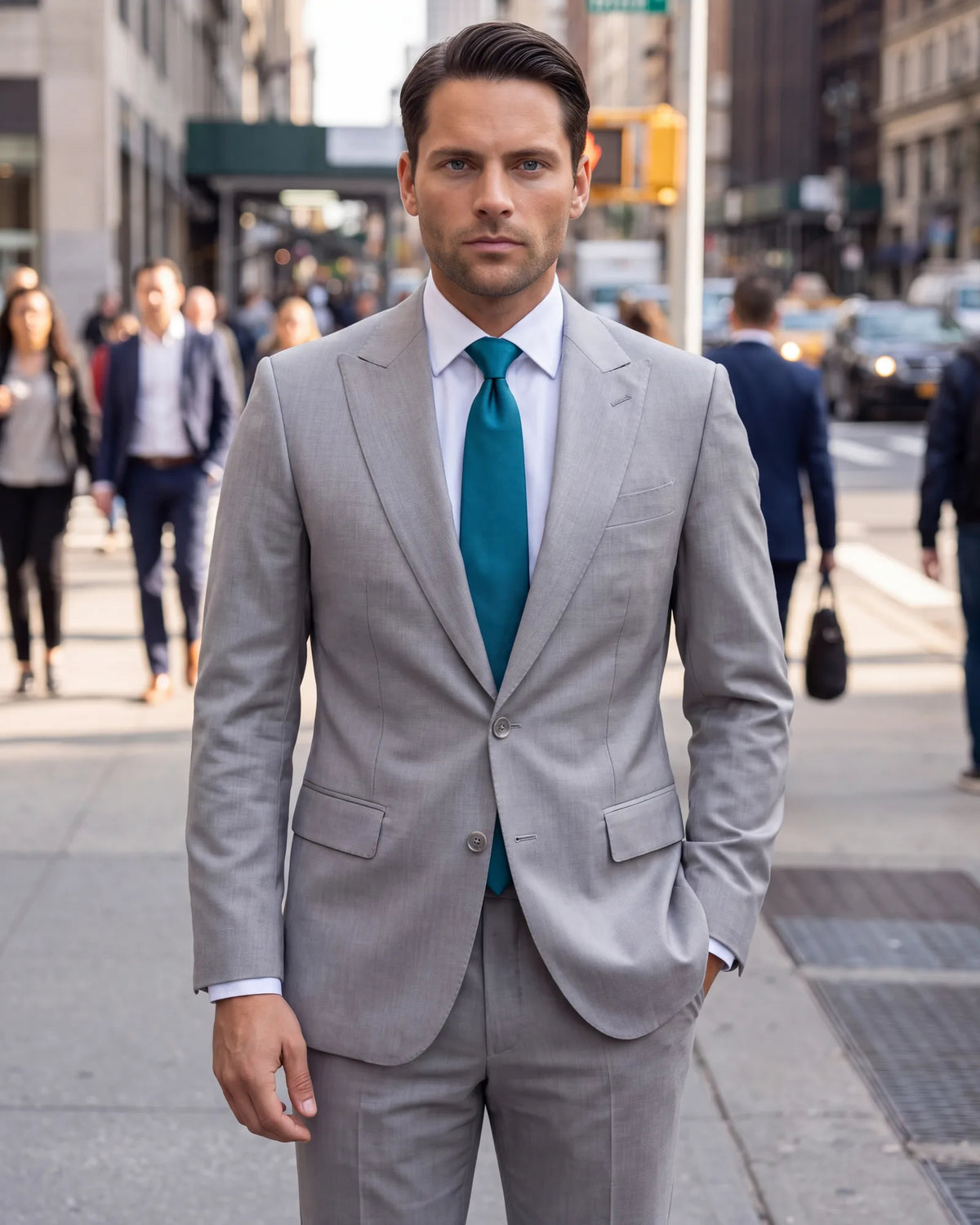 Want your shoulders to look broader? Choose a peak lapel, even on a single-breasted suit.