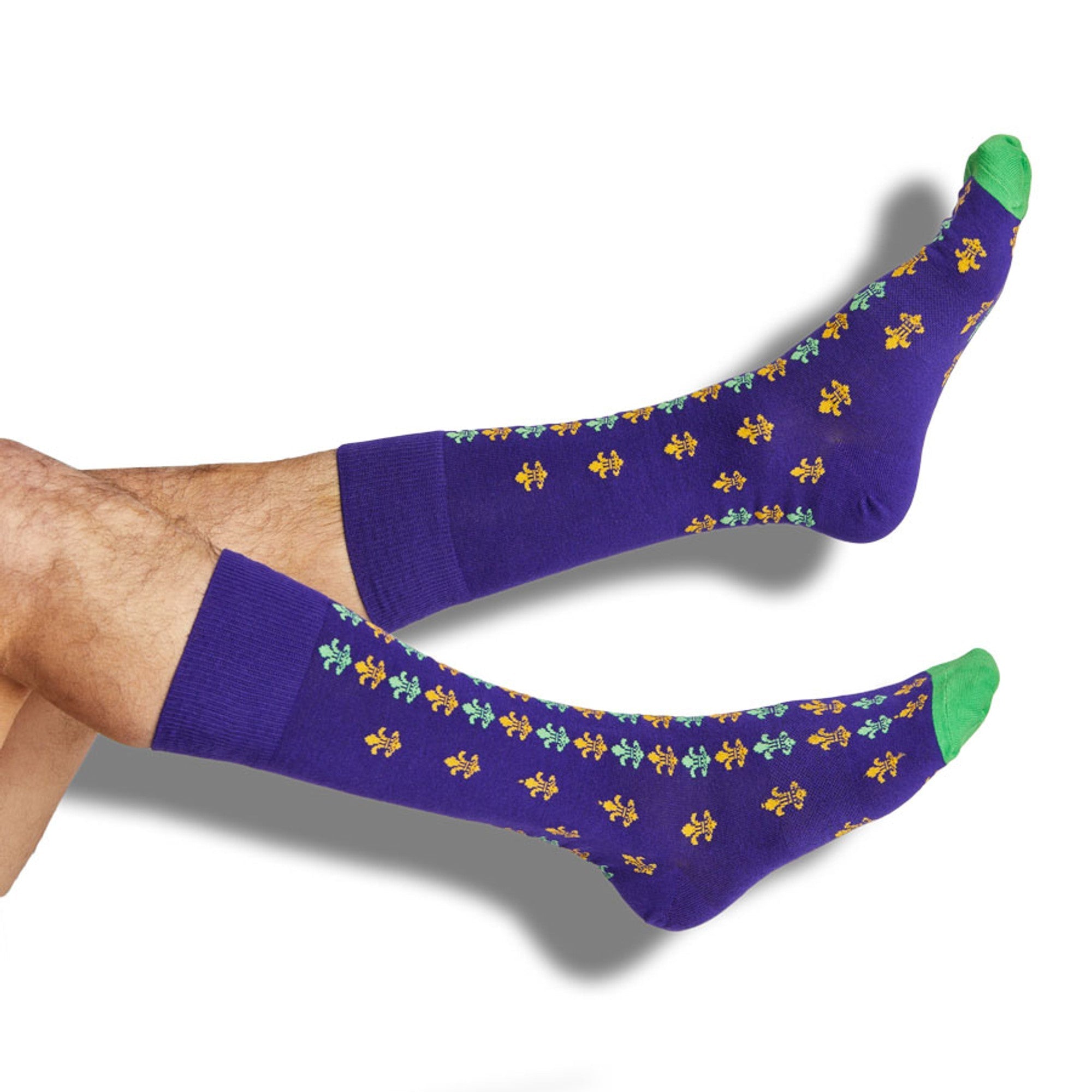 Mardi Gras - Mini Fleur-de-lis Dress Socks567
