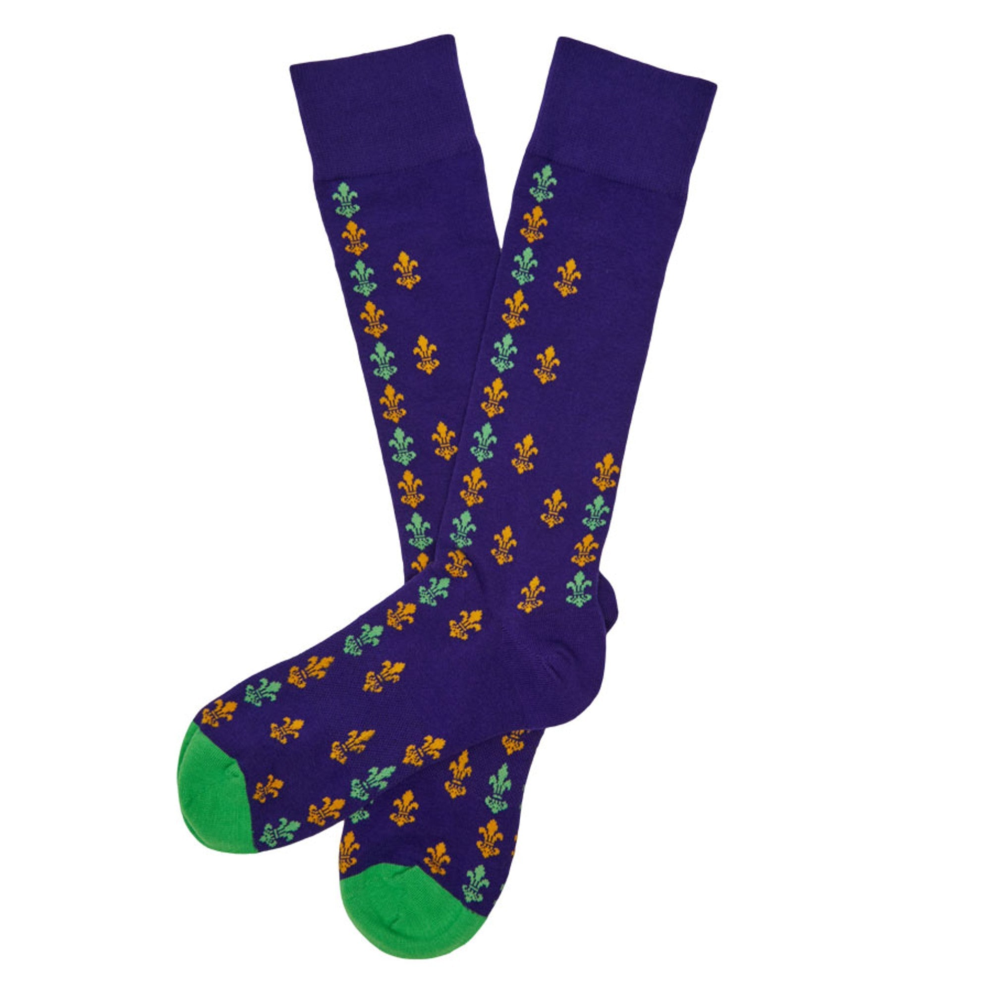 Mardi Gras - Mini Fleur-de-lis Dress Socks807